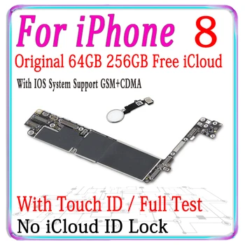 

64GB / 256GB Original For iphone 8 Motherboard with / without Touch ID unlocked For iphone 8 4.7" logic board work perfectly MB