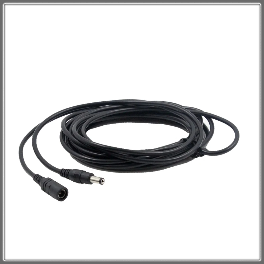5m 5.5mm x 2.1mm CCTV DC Power Extension Cable for CCTV Surveillance Camera Male Plug 5m Male