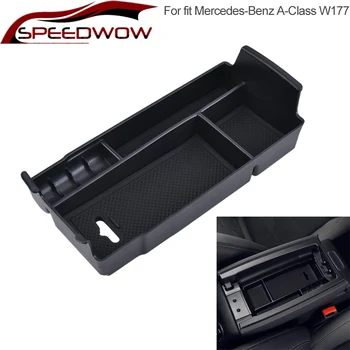 

SPEEDWOW Car Central Armrest Storage Box Car Organizer Box For Mercedes Benz A Class W177 V177 A180 A200 A220 A250 2019 2020