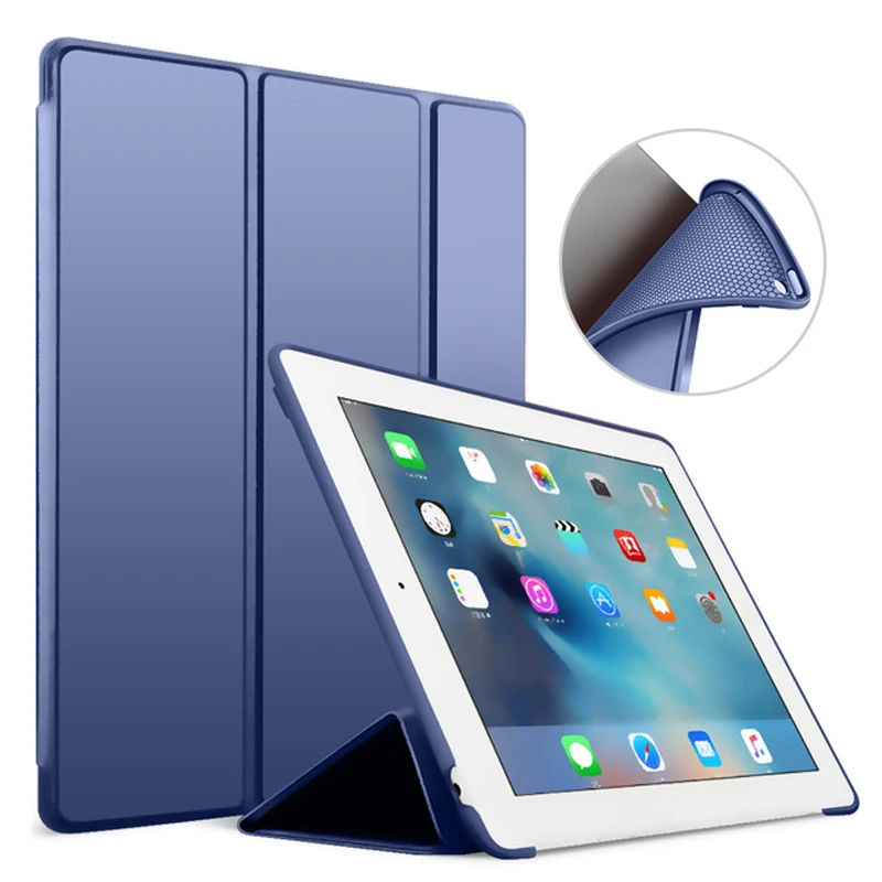 Для iPad 2/3/4 чехол из искусственной кожи Смарт стенд Мягкая силиконовая задняя
