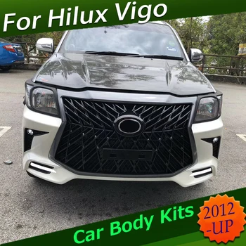 

Car Body Kits for Hilux Vigo Front and Rear Bumper Decorative Diffuser Cover Side Skirt LX Modify Set Unpainted