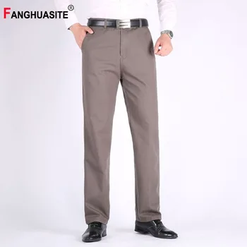 

2020 Spring And Autumn New Suit Pants High Waist Was Thin Solid Color Dress Pants Casual Straight Trousers Large Size Men XK26