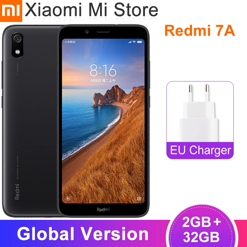 В наличии глобальная версия Xiaomi Redmi 7A 2 ГБ 32 мобильный телефон 5 45 &quotSnapdragon 439
