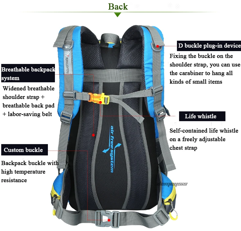 45L Открытый водонепроницаемый походный рюкзак для мужчин и женщин большой емкости походные сумки для путешествий альпинистские походные рюкзаки