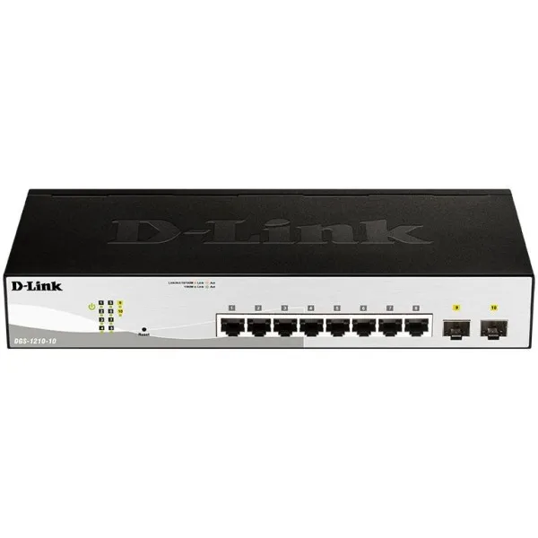 Коммутатор d-link dgs-1210-10/fl1a 8g 2sfp настраиваемый | Компьютеры и офис