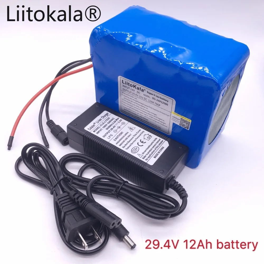 HK Liitokala 7s6p Новинка victory 24 в 12 Ач литиевый аккумулятор электрический велосипед 18650/24