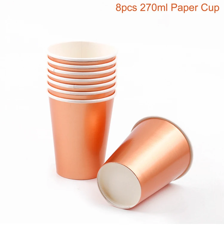 Paper Cup HUIRAN шар цвета розового золота Вечеринка «будущая Невеста» декор Weding Свадебная вечеринка Декор Свадебный душ девичник ночные принадлежности для вечеринки-девичника - Цвет: Paper Cup