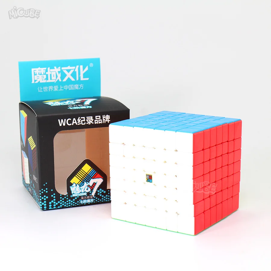 Moyu Melilong 7x7x7 куб скорость 7 слоев клейкая матовая поверхность Нео головоломка 7x7 Cubo Magico 7*7*7 обучающие игрушки для детей - Цвет: Stickerless