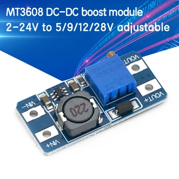 

MT3608 DC-DC Step Up Converter Booster Power Supply Module Boost Step-up Board MAX output 28V 2A for arduino