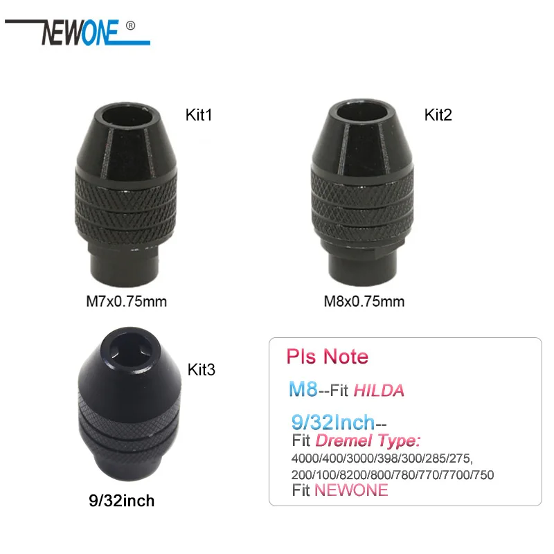 4486 Mandrin Pour Dremel, Changement Rapide 1/32-1/8 Sans Clé Pour
