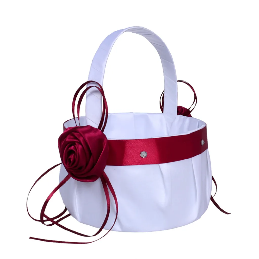 

2019 New Bridal Wedding Party Flower Girl Basket Ring Bearer #NN724