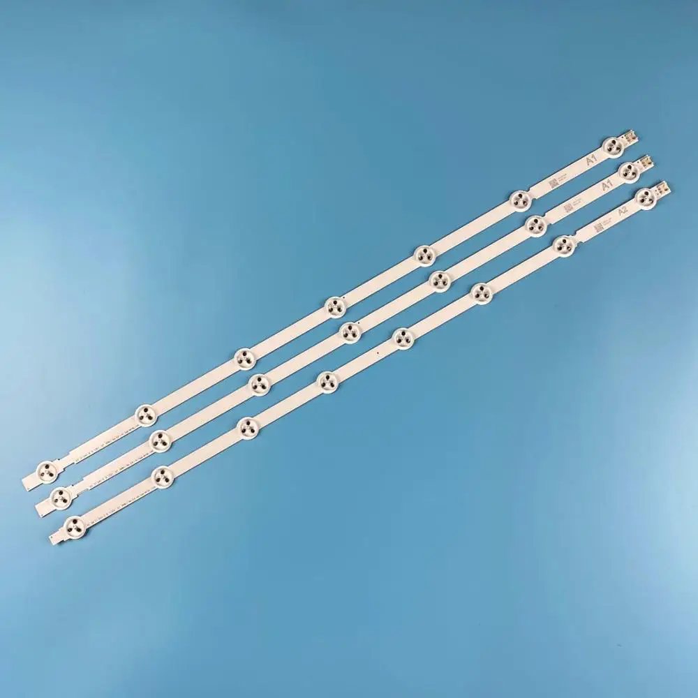 Светодиодная панель для подсветки ROW2.1 6916L 1204A 1205A 1105A 1106A 630 мм 3 шт. (2 * A1 7LED s 1 A2 8LED