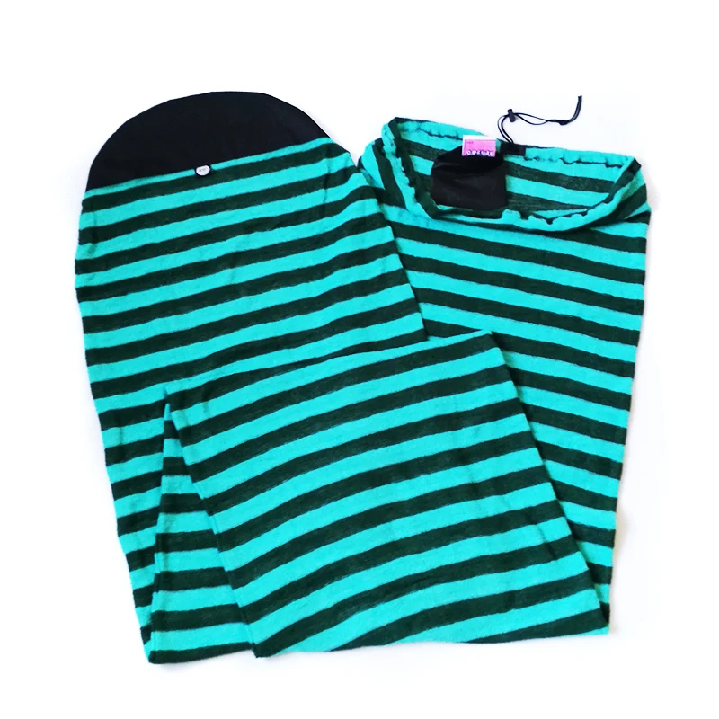 6'/6'6''/7'/9'6'' Elastic Surfboard Sock Striped SUP Board Sock Cover Protective Storage Bag Case paddle board bag