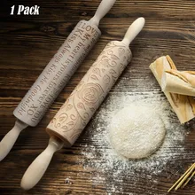 Скалка Выгравированная резная деревянная креативная буквенная Роза рельефная буковая Скалка экологичный кухонный инструмент rouleau patisserie