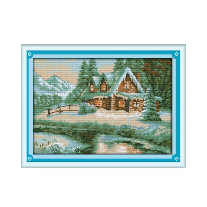 Набор для вышивки крестиком Lakeside snowhouse 14ct 11ct печать вышивка на холсте ручная
