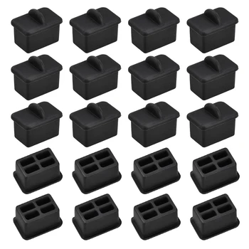 

uxcell 20pcs SFP-A Slot Cap Cover Silicone Protectors Port Anti Dust Cap Cover Black Fitting Hole 14 x 9 x 8 mm
