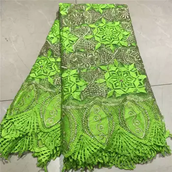 

High Quality African Swiss Voile Lace New Design African Lace Fabric Guipure Lace Multicolor French Net Laces Fabric With Stones