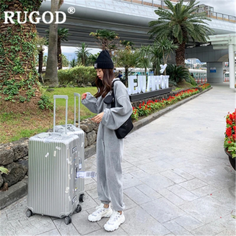 Женский бархатный костюм RUGOD теплый весенний комплект из 2 предметов однотонный