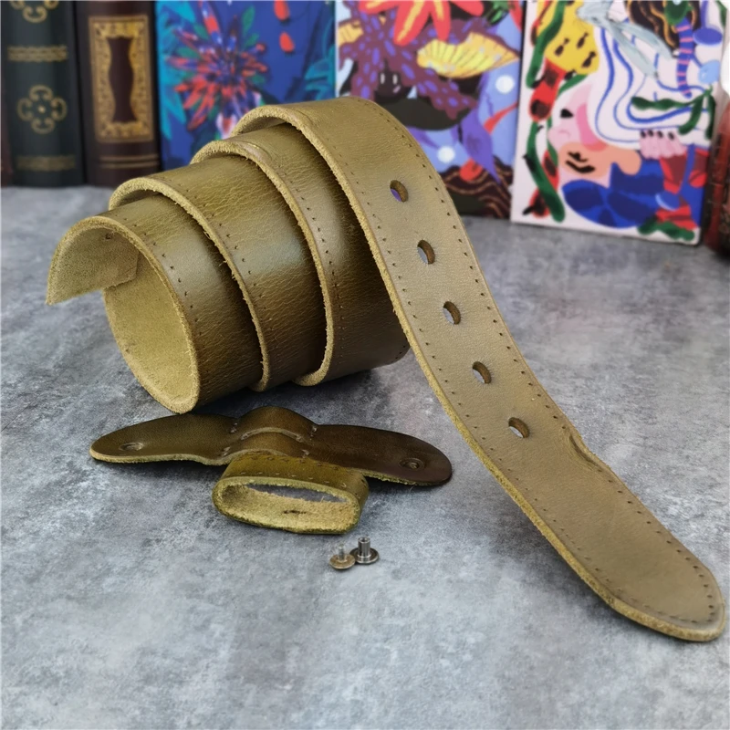 

Army Green Leather Belts Without Buckles Men's Belt Ceinture Homme Mens Leather Belts Without Buckles Waist Belt Male Strap SP14