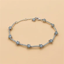 Cefuny 925 пробы Серебряный Небесный браслет со звездами с прозрачным CZ ночным небом и блеском звездного света женские ювелирные изделия подарок