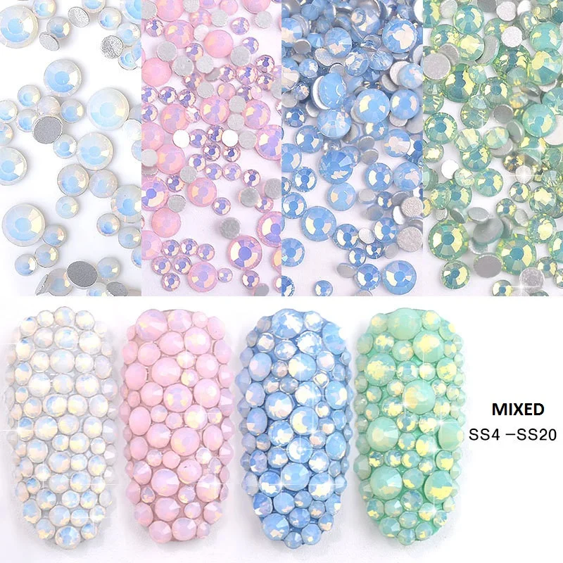 

New Nail Rhinestones Crystals Diamonds Glitter Opal Stones Strass Ongle Gem Manicure Decor Nails Art Decorations Charms Jewelry