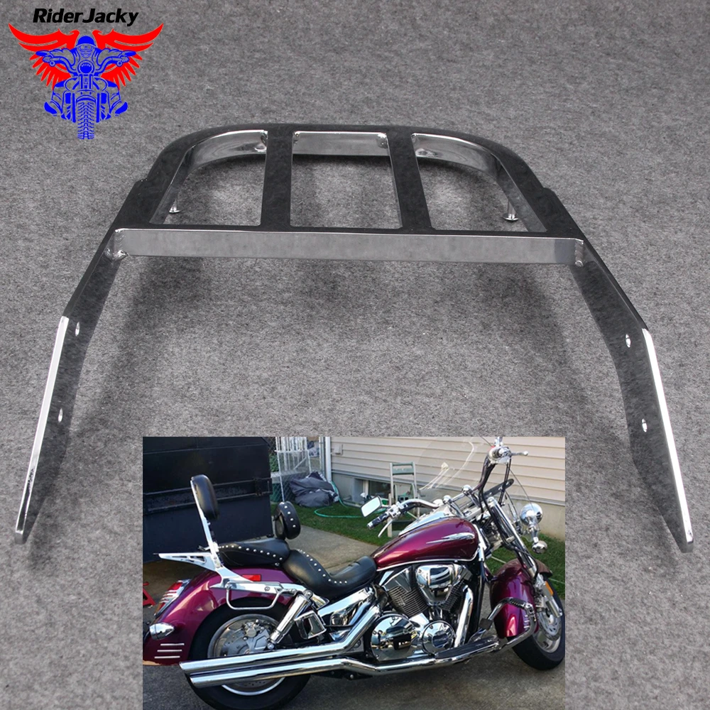 Sissy Bars Sissy Bar Backrest With Luggage Rack For HONDA VTX1300 2003