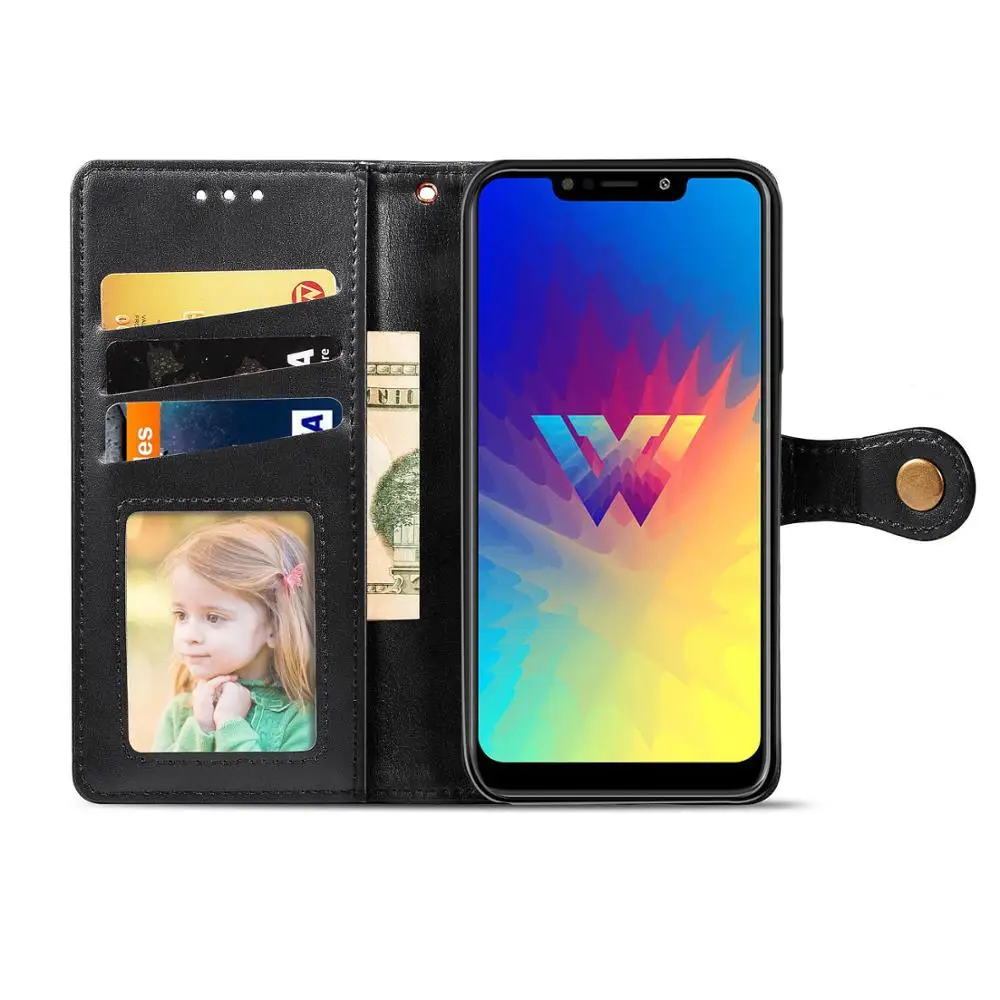LG W30 Премиальный кожаный чехол-книжка телефонный чехол для LG W10 мужской персонализированный тонкий кожаный Би Кошелек для денег клип кошелек