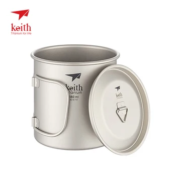 

Keith Titanium Cup with Folding Handle Camping Outdoor Hiking Tea Coffee Mug Drinkware 220ml to 900ml
