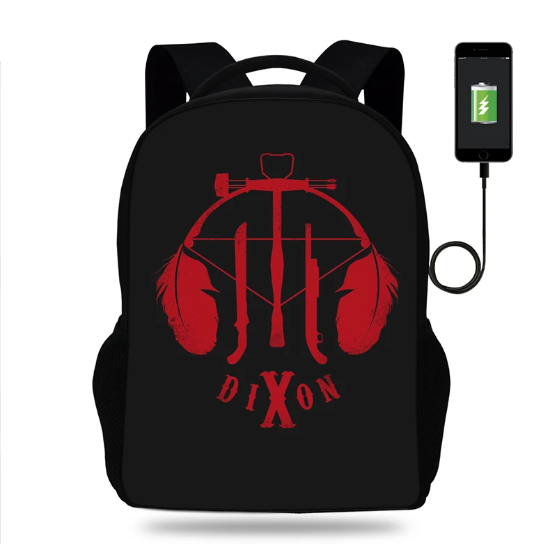 Школьные сумки для студентов 2019 самые популярные и модные mochila наклейки Daryl Dixon с