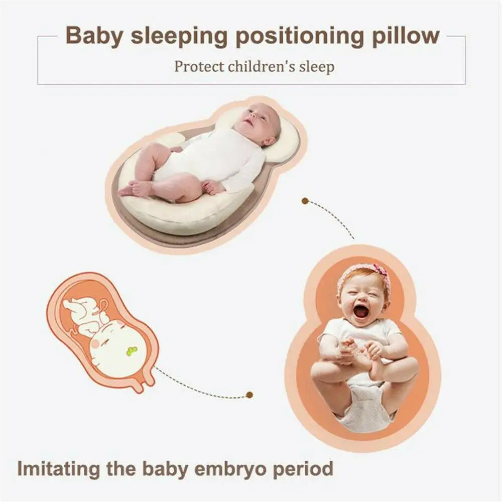 Новорожденный ребенок Подушка для предотвращения плоской головы гнездо для сна Анти-ролл Подушка для ребенка Анти-опрокидывание формирующая подушка