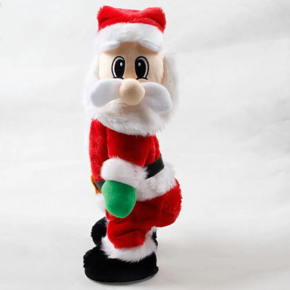 Горячая танцующий Санта-Клаус анимированная Рождественская игрушка электрический хип витая фигура танца Рождественский Декор