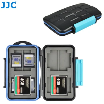 

JJC Waterproof Memory Card Case Holder Storage Organizer for 4 CF 8 SD SDHC SDXC Cards Box for Canon Nikon Sony Fuji DSLR Camera