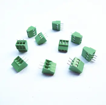 

50pcs 3 Poles/3 Pin 2.54mm/0.1" Pitch PCB Universal Screw Terminal Block Connector
