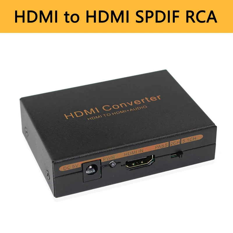 HDMI Audio Extractor Converter 5 1CH Audio Splitter 1080P Stereo Analog HDMI to HDMI Optical SPDIF