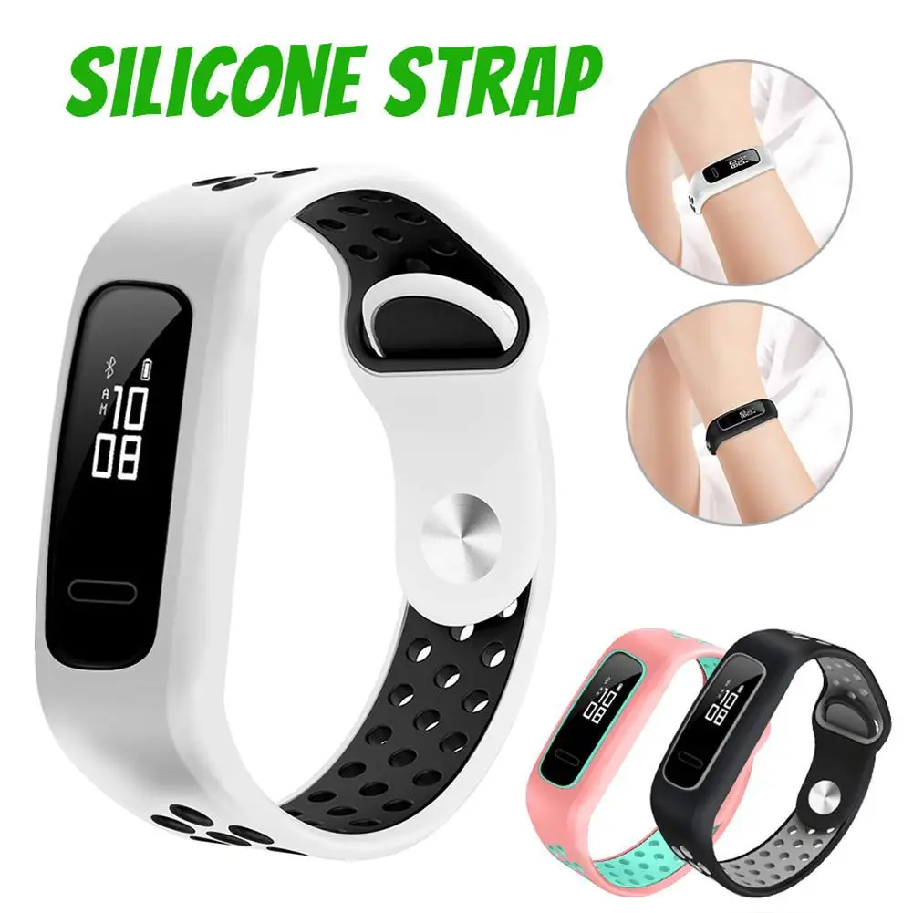 

High Quality Two-Color Watch Band Replacement Silicone Wrist Strap For Huawei (HONOR) 4 Running / 3E / AW70 Bracelet Accessories