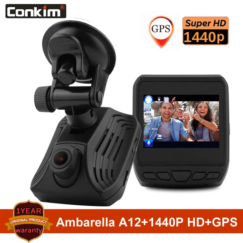Conkim супер HD 1440P авто видео регистратор Ambarella A12 видеорегистратор автомобильный с