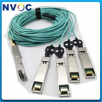 

100Gbps QSFP28 to 4*SFP28 7M OM3 3.0mm AOC Active Fiber Optical Cable 100G QSFP28 7Meter Breakout to 4 SFP28 AOC for Data Center