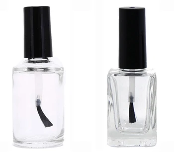 

250Pcs/lot 5ml 10ml 15ml Nail Polish Bottle Nail Art Vial Nail Gel Dispenser Nail Art Manicure Tool Empty Square Round Cosmetic