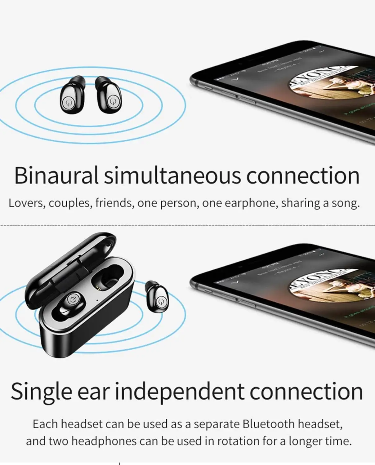 Waterproof Bluetooth 5.0 Earbuds Earphones Wireless Headset Noise Cancelling Mini Earbuds Stereo Earphone 0927