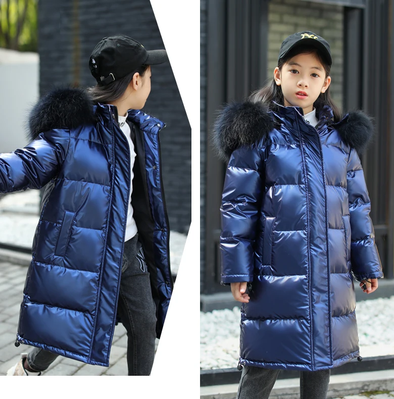 Новая детская TH8950-2 зимняя детская верхняя одежда и пальто на утином пуху теплые водонепроницаемые пуховики для маленьких девочек и мальчиков Детское пальто разные цвета