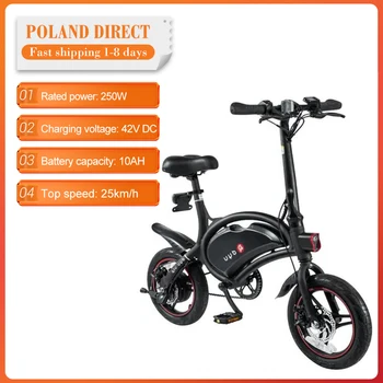 

[EU Direct] DYU Folding Electric Bike 36V 250W 10Ah Foldable Moped E-Bike 14inch Fat Tire 25km/h Top Speed 20-40km Mileage Range