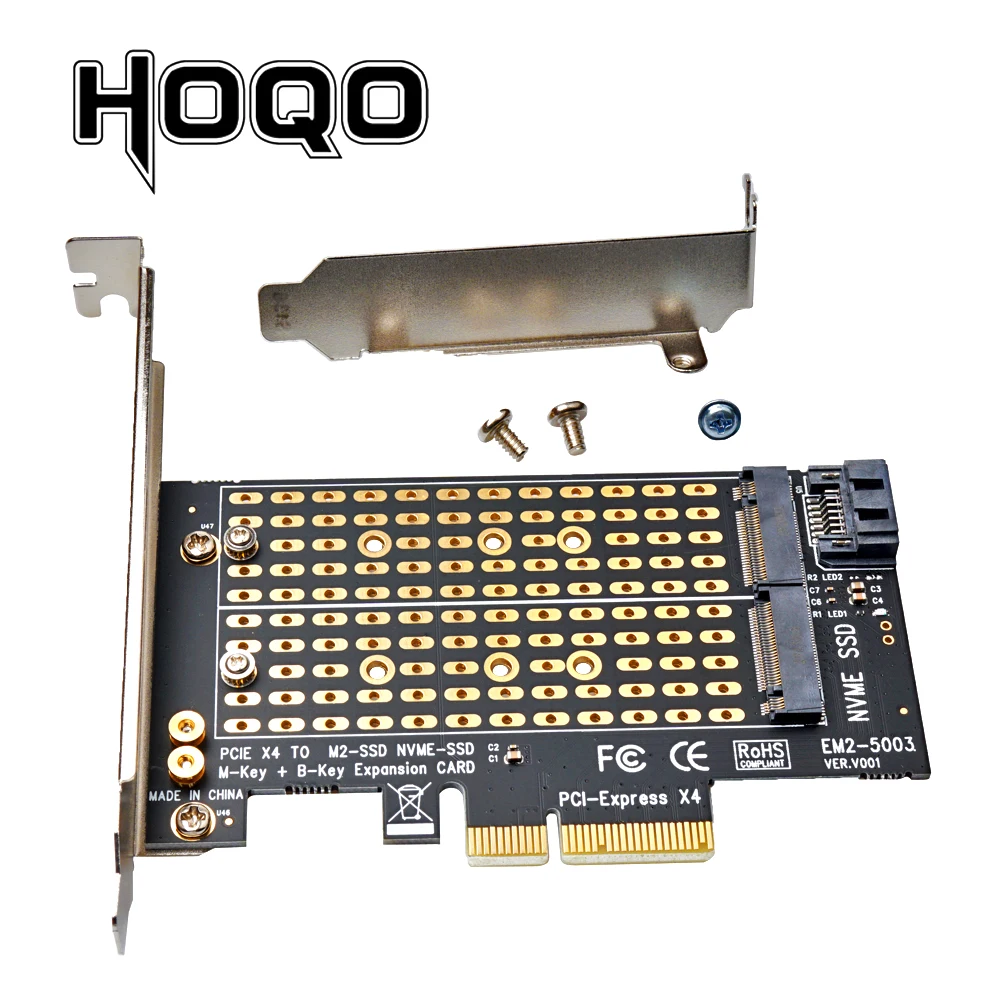 Адаптер PCIE на M2/M.2 адаптер SATA M.2 SSD NVME/M2 M2 PCI E карта M Key + B Key|Платы расширения| |