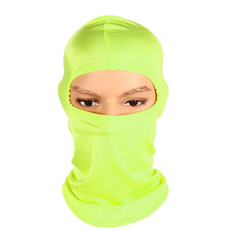 Мотоцикл Велоспорт лыжный Кемпинг защита для шеи Открытый полный Лицевая маска лайкра ткани мягкая ветрозащитная теплая маска - Цвет: Light Green