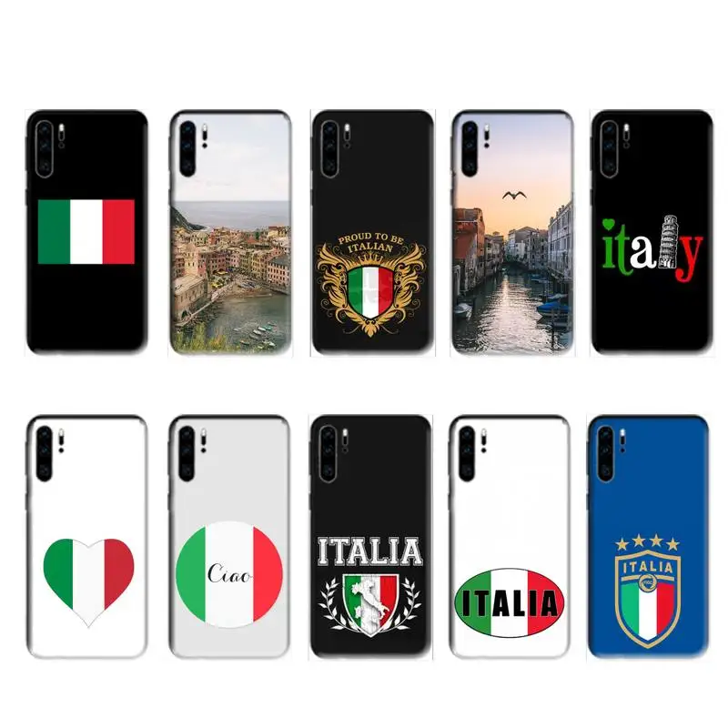 Чехол с рисунком итальянского флага для huawei p20 p30 p40 pro mate 10 20 30 lite p smart y7 2019 plus nova