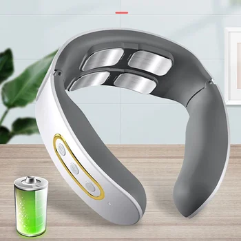 

Electric Neck Massager Magnetic Therapy Pulse Pain Relief Tool Health Care Relaxation Machine pulse back and neck massager