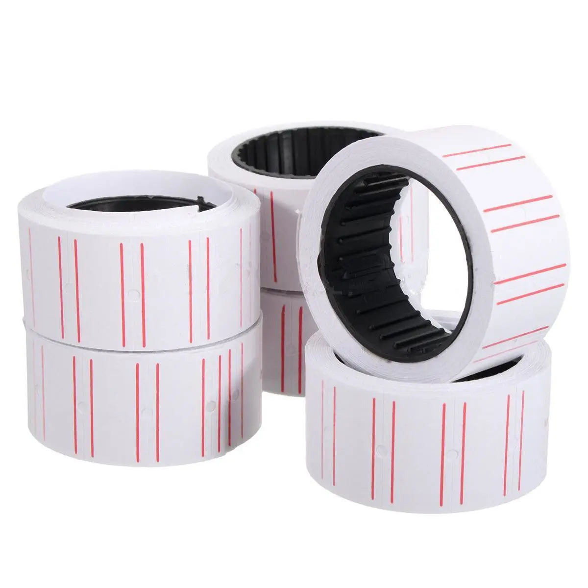 21mmX12mm 10x Adhesive Price Labels Paper Tag Price Label Sticker Single Row For Price Gun Labeller Suitable For Grocery