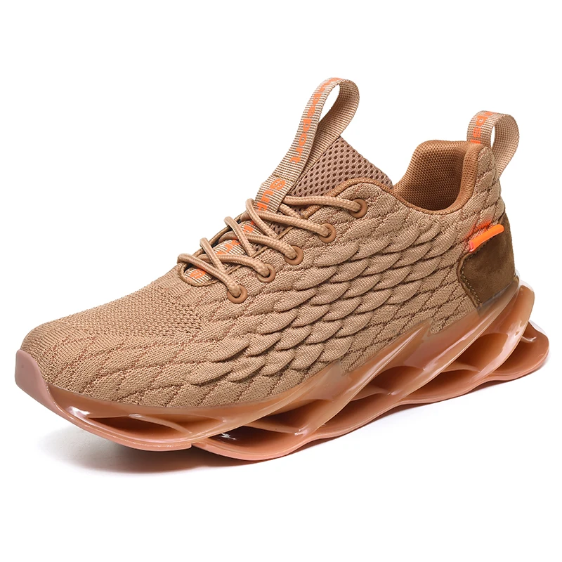 Новая спортивная обувь для мужчин; дышащие кроссовки zapatillas hombre; спортивные кроссовки для прогулок; размеры 39-46; мужские кроссовки - Цвет: G96 Brown