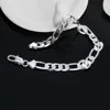 Pulsera clásica de Plata de Ley 925 para hombre y mujer, brazalete de tres a uno, regalos de joyería ► Foto 3/5