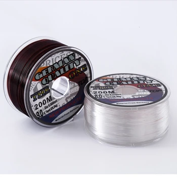 

Fluorocarbon Coating 200m Fishing Line Sinking High Abrasion Resistance Nylon Lin Fishing White Brown Mono Fishing Accessories