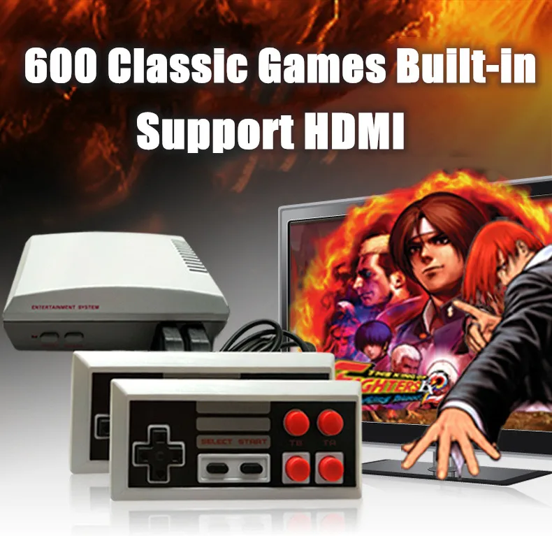 8 Bit HD Output Retro Handheld Game Players Family TV Video Console Built-in 600 Classic Games 4K PAL & NTSC Child Gift | Электроника